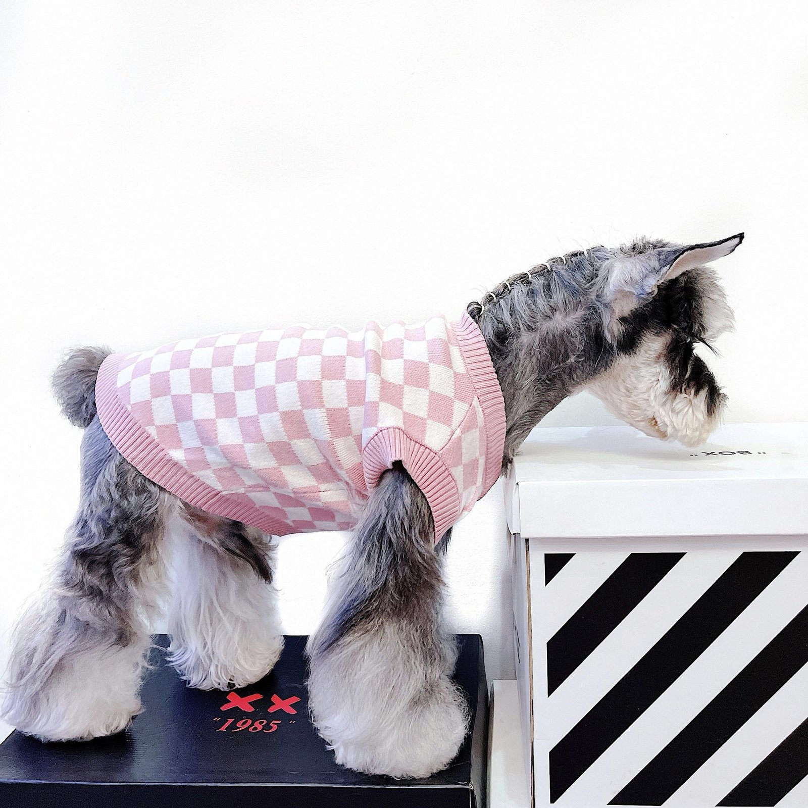 Pet Girly Cute Checkerboard Vest Sweater – Image 3