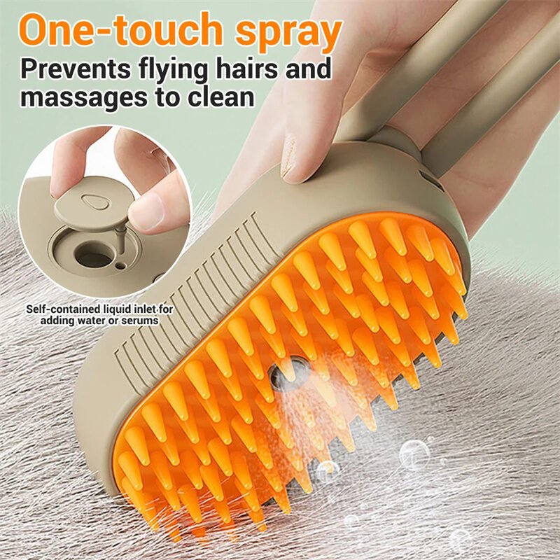 Cat Steam Brush Steamy Dog Brush 3 In 1 Electric Spray Cat Hair Brushes For Massage Pet Grooming Comb Hair Removal Combs Pet Products – Image 4