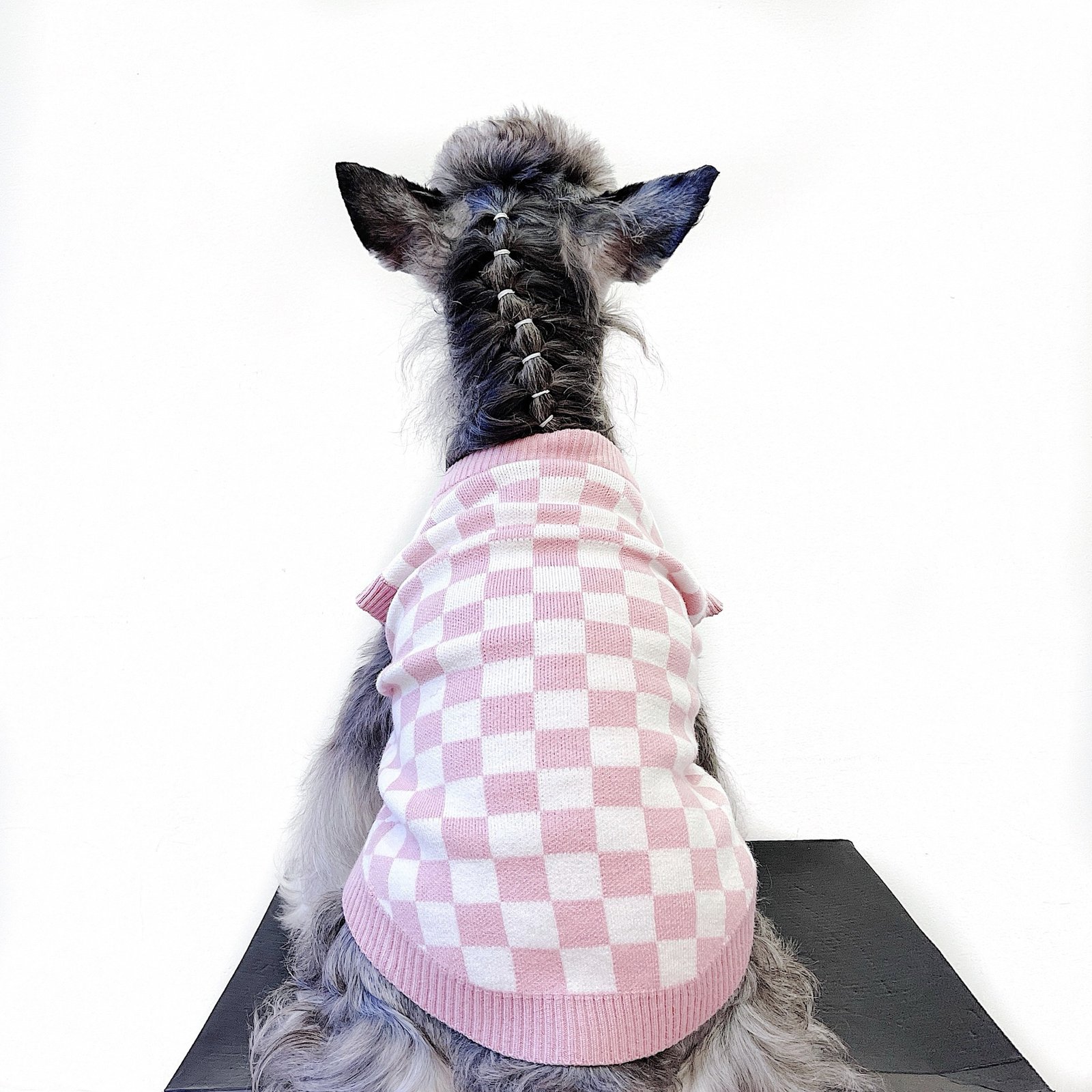 Pet Girly Cute Checkerboard Vest Sweater – Image 4