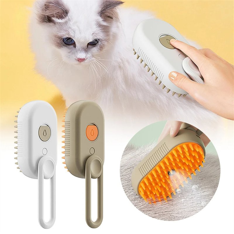 Cat Steam Brush Steamy Dog Brush 3 In 1 Electric Spray Cat Hair Brushes For Massage Pet Grooming Comb Hair Removal Combs Pet Products – Image 8