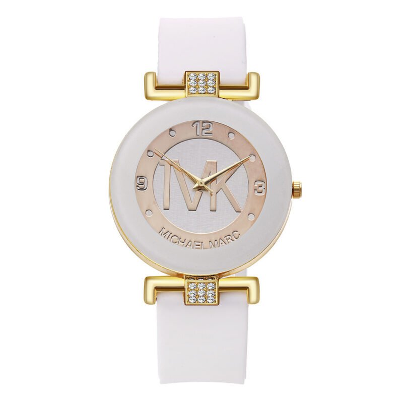 Fashion Women's Diamond Silicone Strap Quartz Watch – Image 6