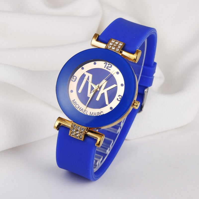 Fashion Women's Diamond Silicone Strap Quartz Watch – Image 4