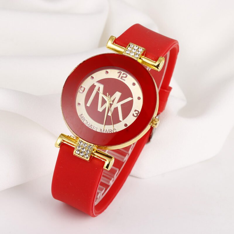 Fashion Women's Diamond Silicone Strap Quartz Watch – Image 7