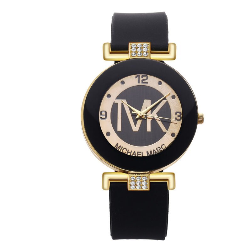 Fashion Women's Diamond Silicone Strap Quartz Watch – Image 8