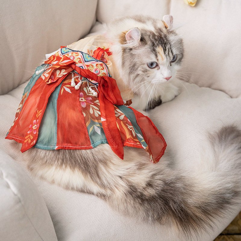Cat Skirt Princess Style Pet Hanfu Anti Hair Loss – Image 3