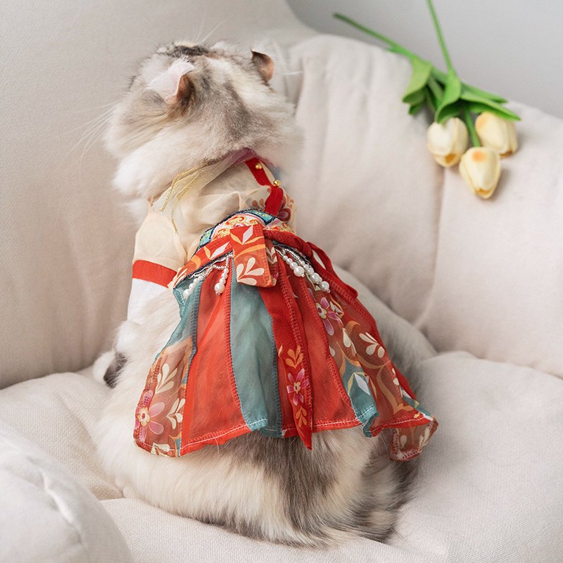 Cat Skirt Princess Style Pet Hanfu Anti Hair Loss – Image 4